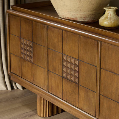 Four Hands Lyle Media Console - Rust Rubberwood