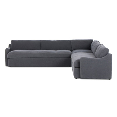 Four Hands Aurelia 3PC Sectional - 124" - Broadway Denim