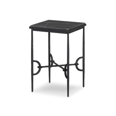 Four Hands Babylon Small End Table - Grey Italian Marble