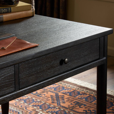 Four Hands Bari Desk - Smoked Black Resawn Oak