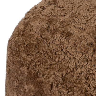 Four Hands Bilbury Oval Ottoman - Amber Shearling