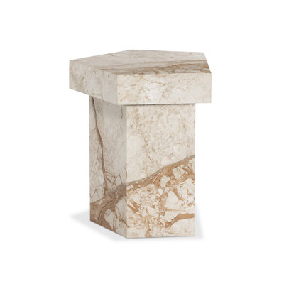 Four Hands Brando End Table - Desert Taupe Marble