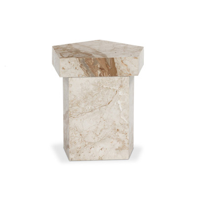 Four Hands Brando End Table - Desert Taupe Marble