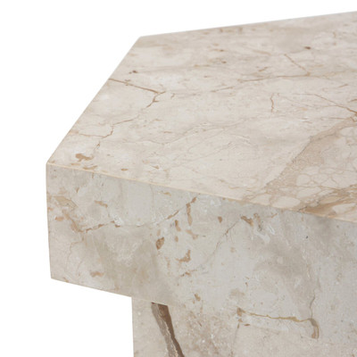 Four Hands Brando End Table - Desert Taupe Marble
