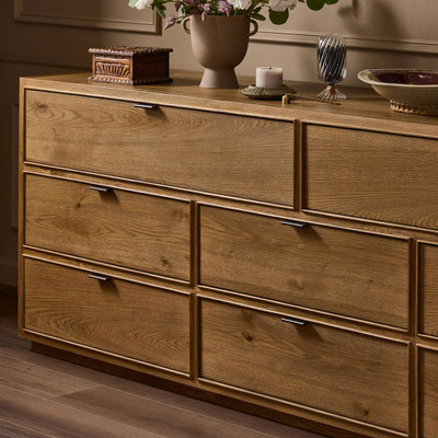 Four Hands Kodo 8 Drawer Dresser - Light Brown Oak