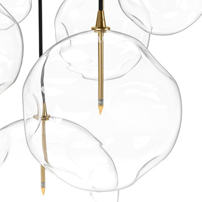 Four Hands Cluster 7 Mix Chandelier - Burnished Brass 1