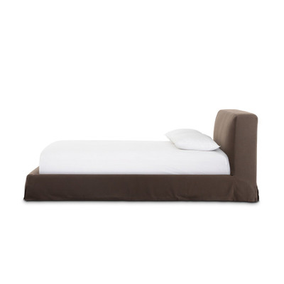 Four Hands Aidan Slipcover Queen Bed - Savoy Coffee