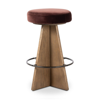 Four Hands Damon Swivel Counter Stool - Surrey Plum