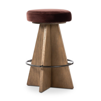 Four Hands Damon Swivel Counter Stool - Surrey Plum