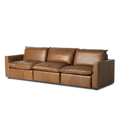 Four Hands Kosa Power Recliner 3PC Sectional - Sonoma Chestnut