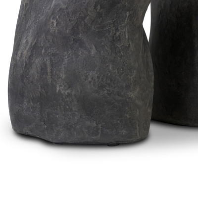 Four Hands Bomba End Table Set - Textured Black Concrete