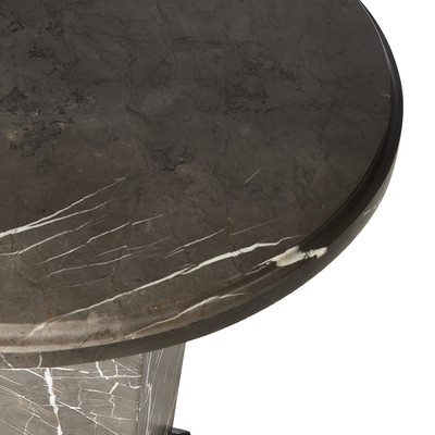 Four Hands Eslo End Table - Marble - Grey Italian Marble