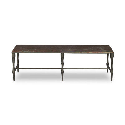 Four Hands Sandra Coffee Table - Smoke and Russet Marble