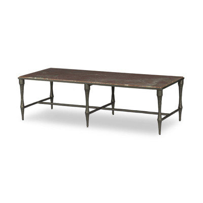 Four Hands Sandra Coffee Table - Smoke and Russet Marble
