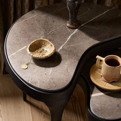 Four Hands Shayla Nesting End Table - Warm Grey Marble