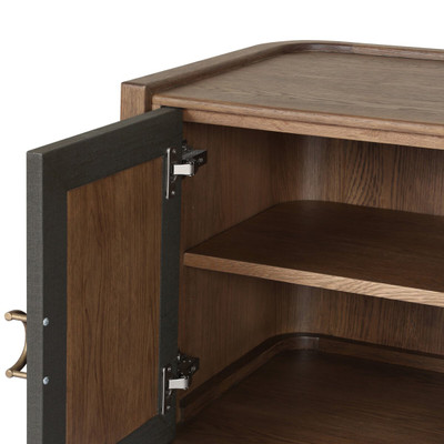 Four Hands Kiran Nightstand - Dark Green Lacquered Linen