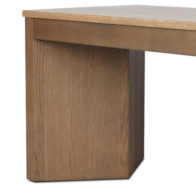 Four Hands Lawson Desk - Golden Travertine