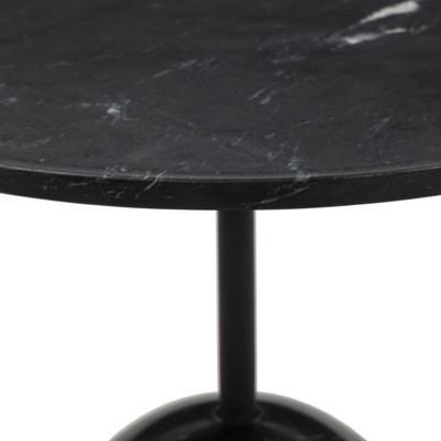 Four Hands Viola End Table - 22" - Black Marble