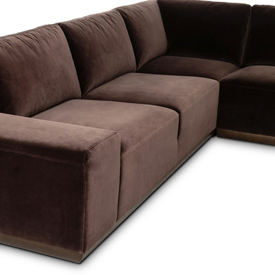 Four Hands Isaiah 3PC Sectional - Surrey Cocoa