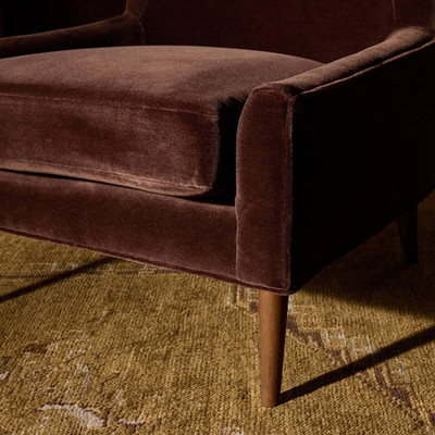 Four Hands Marlow Wing Chair - Monte Chocolate