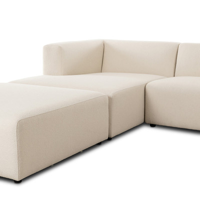 Four Hands Lawndale 3PC LAF Sectional w/ Ottoman - Fayette Cloud