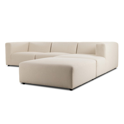 Four Hands Lawndale 3PC RAF Sectional w/ Ottoman - Fayette Cloud