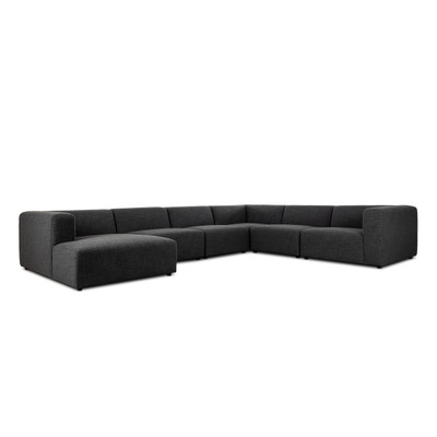 Four Hands Lawndale 6PC Sectional W/ LAFC - Saxon Charcoal