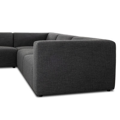 Four Hands Lawndale 6PC Sectional W/ LAFC - Saxon Charcoal