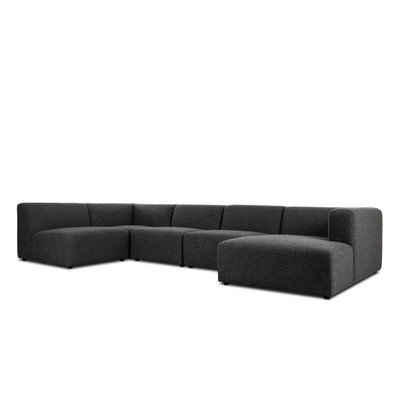 Four Hands Lawndale 5PC Sectional W/ RAFC - Saxon Charcoal