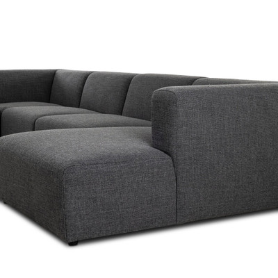 Four Hands Lawndale 6PC Sectional W/ RAFC - Saxon Charcoal