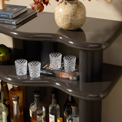 Four Hands Salton Bookshelf - Worn Black Oak