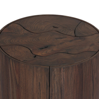 Four Hands Ridge Outdoor End Table - Stained Saddle Brown