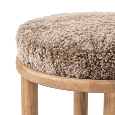 Four Hands Saldino Counter Stool - Taupe Shearling