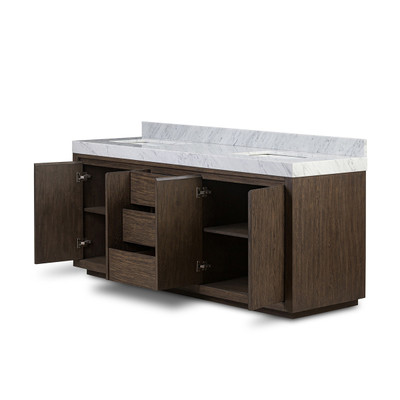 Four Hands Everett Double Vanity - Satin Espresso Oak