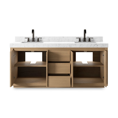 Four Hands Everett Double Vanity - Satin Light Wash Oak