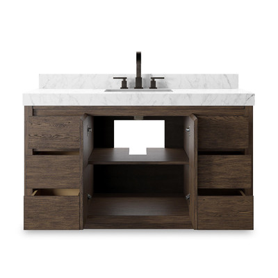 Four Hands Everett Single Wide Vanity - Satin Espresso Oak