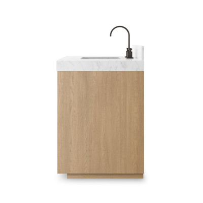 Four Hands Everett Single Vanity - Satin Light Wash Oak