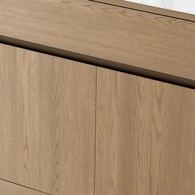 Four Hands Everett Single Vanity - Satin Light Wash Oak
