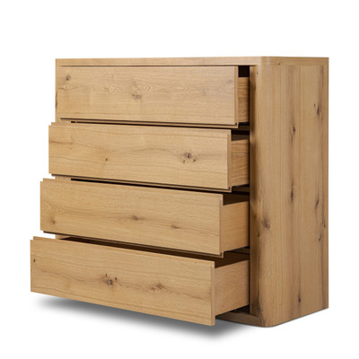 Four Hands Novella 4 Drawer Dresser - Natural Oak Veneer Thick Random