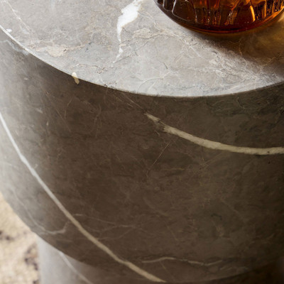 Four Hands Guthrie End Table - Warm Grey Marble