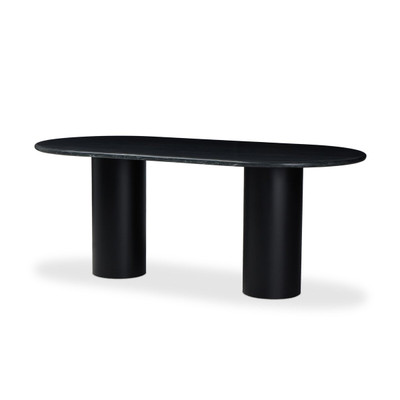 Four Hands Belle Oval Dining Table - Black Marble