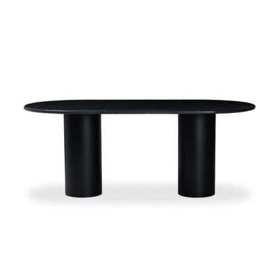Four Hands Belle Oval Dining Table - Black Marble