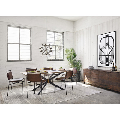Four Hands Wharton Dining Chair - Distressed Brown