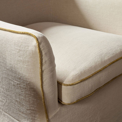 Four Hands Devon Slipcover Swivel Chair - Broadway Dune