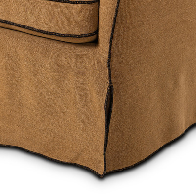 Four Hands Devon Slipcover Swivel Chair - Broadway Gilt