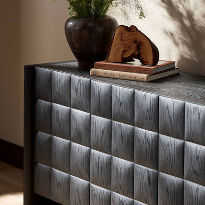 Four Hands Swell Sideboard - Dry Black Oak