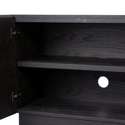 Four Hands Swell Media Console - Dry Black Oak