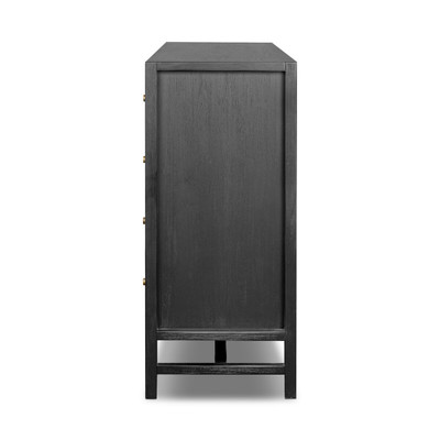 Four Hands Sullivan 10 Drawer Dresser - Brushed Black Acacia Solid