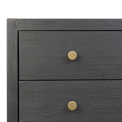 Four Hands Sullivan Nightstand - Brushed Black Acacia Solid