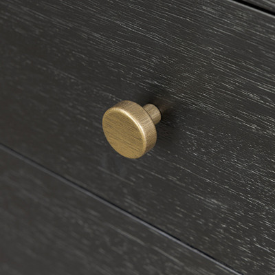 Four Hands Sullivan Nightstand - Brushed Black Acacia Solid